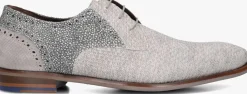 Heren FLORIS VAN BOMMEL grijze nette schoenen sfm-30361 de stapper