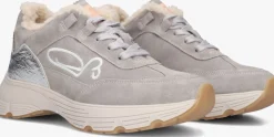 DAMES FRED DE LA BRETONIERE grijze lage sneakers mariola sign teddy lining