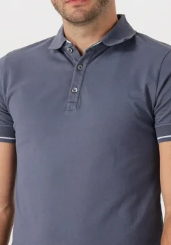 Heren GENTI grijze polo polo 3 button ss j2001-1212
