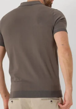 Heren GENTI grijze polo polo button ss k2046-1260