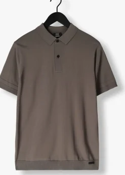 Heren GENTI grijze polo polo button ss k2046-1260