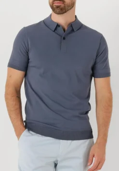 Heren GENTI grijze polo polo button ss k2046-1260