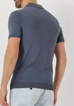 Heren GENTI grijze polo polo button ss k2046-1260