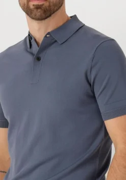 Heren GENTI grijze polo polo button ss k2046-1260