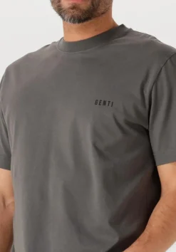 Heren GENTI grijze t-shirt t-shirt ss j2040-1223
