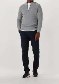 Heren GENTILUOMO grijze trui turtle zip