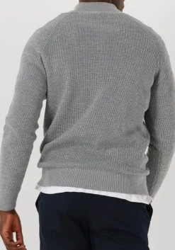 Heren GENTILUOMO grijze trui turtle zip