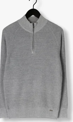 Heren GENTILUOMO grijze trui turtle zip