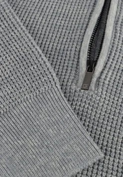 Heren GENTILUOMO grijze trui turtle zip