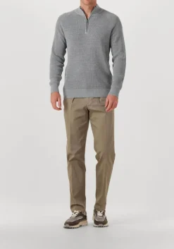 Heren GENTILUOMO grijze trui turtle zip