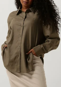 DAMES GESTUZ grijze blouses lizagz oz linen shirt