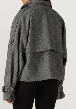 DAMES GESTUZ grijze mantel gzavic short jacket