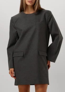 DAMES GESTUZ grijze mini jurk paulagz melange blazer dress