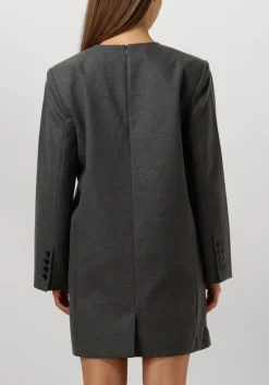 DAMES GESTUZ grijze mini jurk paulagz melange blazer dress