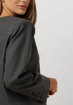 DAMES GESTUZ grijze mini jurk paulagz melange blazer dress