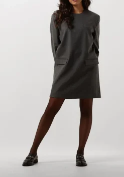 DAMES GESTUZ grijze mini jurk paulagz melange blazer dress
