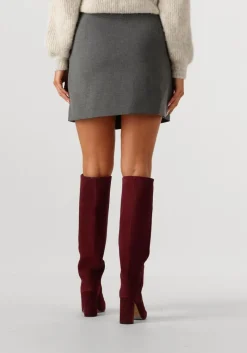 DAMES GESTUZ grijze minirok gzpaula melange mw wrap skirt