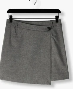 DAMES GESTUZ grijze minirok gzpaula melange mw wrap skirt