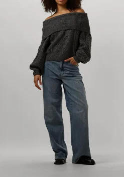 DAMES GESTUZ grijze trui adiegz off shoulder