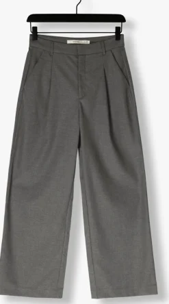 DAMES GESTUZ grijze wijde broek gzpaula melange mw wide pants