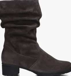 DAMES HARTJES grijze enkellaarsjes sue d laars