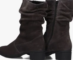 DAMES HARTJES grijze enkellaarsjes sue d laars