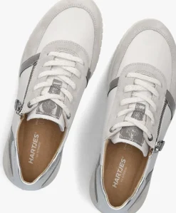 DAMES HARTJES grijze lage sneakers wave