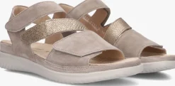 DAMES HARTJES grijze platte sandalen breeze