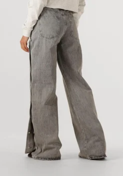 DAMES HAUTE L'AMITIÉ grijze haute l'amitié wide jeans side panel button tall jeans