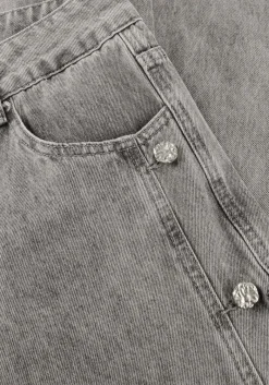 DAMES HAUTE L'AMITIÉ grijze haute l'amitié wide jeans side panel button tall jeans