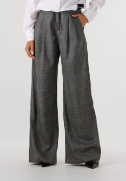 DAMES HAUTE L'AMITIÉ grijze haute l'amitié wijde broek michelle check tailor tie tall pants