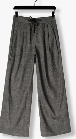 DAMES HAUTE L'AMITIÉ grijze haute l'amitié wijde broek michelle check tailor tie tall pants