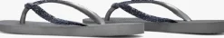 DAMES HAVAIANAS grijze teenslippers kids slim glitter ii