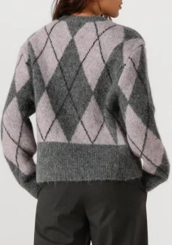 DAMES HERSKIND grijze trui carter knit blouse