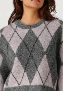 DAMES HERSKIND grijze trui carter knit blouse