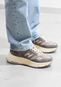 DAMES HOGAN grijze lage sneakers h669 allacciato h