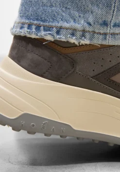 DAMES HOGAN grijze lage sneakers h669 allacciato h