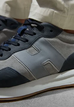 Heren HOGAN grijze lage sneakers h601 allacciato