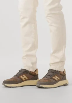 Heren HOGAN grijze lage sneakers hyperlight allacciato h