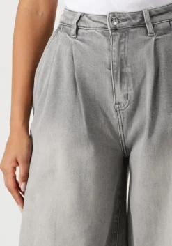 DAMES JANICE grijze wide jeans jeans wijde pijp stretch dollar