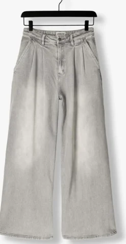 DAMES JANICE grijze wide jeans jeans wijde pijp stretch dollar