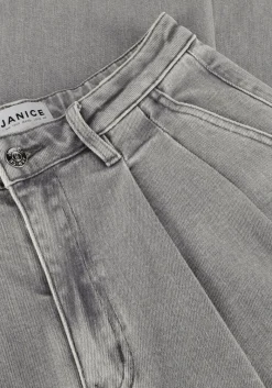 DAMES JANICE grijze wide jeans jeans wijde pijp stretch dollar