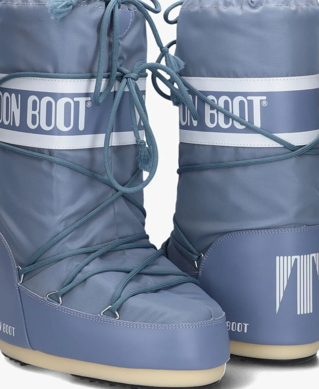 DAMES MOON BOOT grijze snowboots nylon veter snowboot