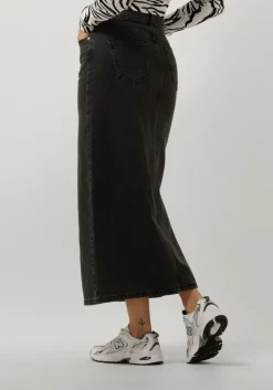 DAMES NOTRE-V grijze midirok denim maxi skirt