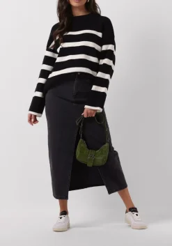 DAMES NOTRE-V grijze midirok denim maxi skirt