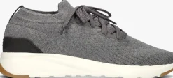 Heren NUBIKK grijze lage sneakers weston knitto