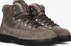 Heren NUBIKK grijze veterboots logan chad fur