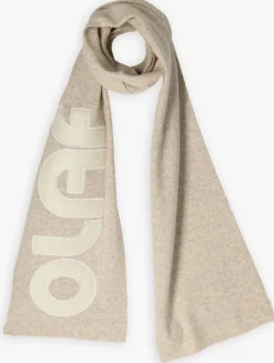 DAMES OLAF HUSSEIN grijze sjaal retro applique scarf.1