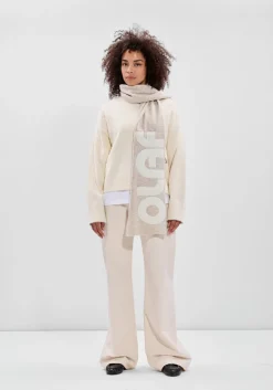 DAMES OLAF HUSSEIN grijze sjaal retro applique scarf.1