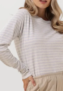 DAMES PENN & INK grijze tops & t-shirts 516 sweater stripe